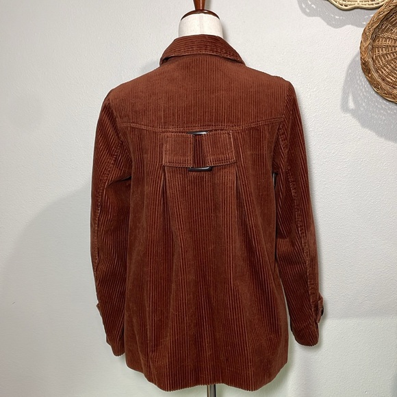Rust/Brown Corduroy Large Button Swing Jacket Size Small - Picture 4 of 16